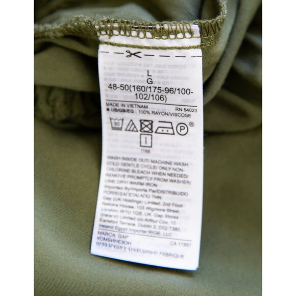 Gap Sleeveless Wide Leg Green Jumpsuit, size L - Picture 6 of 6